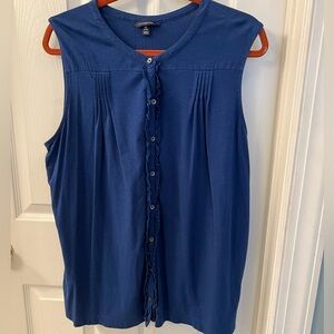 Lands End Sleeveless Ruffle Front Tank Sz XL 18-20
